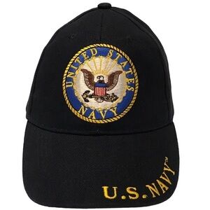 Eagle Emblems USN United States Navy Adjustable Clasp Cap